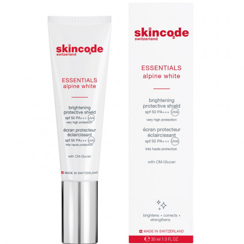 Осветляющий защитный крем spf 50+ (Skincode) - Alpine white brightening protective shield spf 50/PA+++