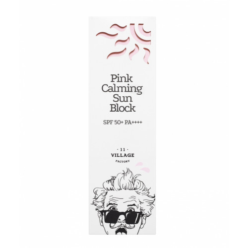 VILLAGE 11 FACTORY Pink Calming Sun Block SPF50+ PA++++ Успокаивающий солнцезащитный крем